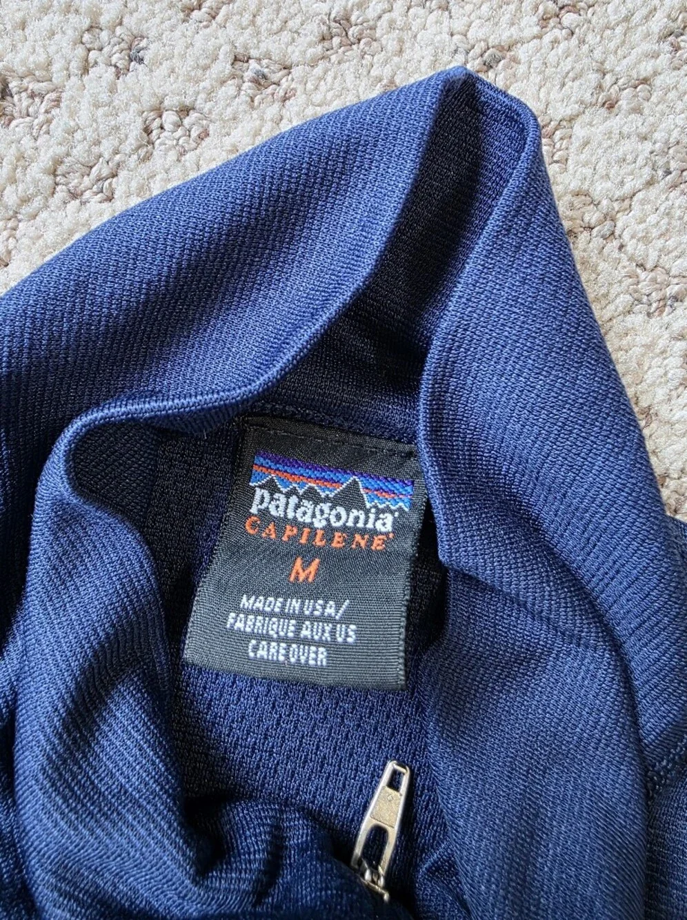 Patagonia Capilene Navy Quarter-Zip Pullover